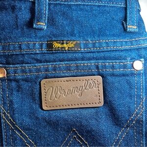 Wrangler 936DEN Jeans Mens 34x30 Cowboy Cut Slim Fit Western Denim Dark Blue